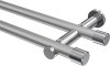 10193112-XX3312 Gardinenstange Metall 20 mm Ø 2-läufig PLATON - Santo Silbergrau / Chrom (ohne Ringe)