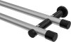 10193112-103329 Gardinenstange Metall 20 mm Ø 2-läufig PLATON - Santo Silbergrau / Schwarz (ohne Ringe)