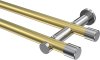 10193112-XX3812 Gardinenstange Metall 20 mm Ø 2-läufig PLATON - Santo Messing-Optik / Chrom (ohne Ringe)