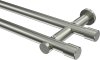 10193112-XX39 Gardinenstange Edelstahl-Optik 20 mm Ø 2-läufig PLATON - Santo (ohne Ringe)