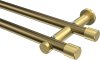 10193112-XX9538 Gardinenstange Metall 20 mm Ø 2-läufig PLATON - Santo Messing Antik / Messing-Optik (ohne Ringe)
