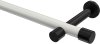 10193125-103229 Gardinenstange Metall 20 mm Ø PRESTIGE - Santo Weiß / Schwarz (ohne Ringe)