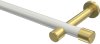 10193125-XX3238 Gardinenstange Metall 20 mm Ø PRESTIGE - Santo Weiß / Messing-Optik (ohne Ringe)