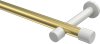 10193125-XX3832 Gardinenstange Metall 20 mm Ø PRESTIGE - Santo Messing-Optik / Weiß (ohne Ringe)