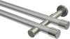 10193126-XX3339 Gardinenstange Metall 20 mm Ø 2-läufig PRESTIGE - Santo Silbergrau / Edelstahl-Optik (ohne Ringe)