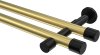 10193126-XX3829 Gardinenstange Metall 20 mm Ø 2-läufig PRESTIGE - Santo Messing-Optik / Schwarz (ohne Ringe)