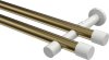 10193126-XX9532 Gardinenstange Metall 20 mm Ø 2-läufig PRESTIGE - Santo Messing Antik / Weiß (ohne Ringe)