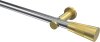 10193311-XX1238 Gardinenstange Metall 20 mm Ø PLATON - Tanara Chrom / Messing-Optik (ohne Ringe)