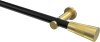 10193311-XX2938 Gardinenstange Metall 20 mm Ø PLATON - Tanara Schwarz / Messing-Optik (ohne Ringe)