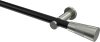 10193311-102939 Gardinenstange Metall 20 mm Ø PLATON - Tanara Schwarz / Edelstahl-Optik (ohne Ringe)