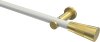 10193311-XX3238 Gardinenstange Metall 20 mm Ø PLATON - Tanara Weiß / Messing-Optik (ohne Ringe)