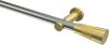 10193311-XX3938 Gardinenstange Edelstahl-Optik / Messing-Optik 20 mm Ø PLATON - Tanara (ohne Ringe)