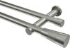 10193312-XX39 Gardinenstange Edelstahl-Optik 20 mm Ø 2-läufig PLATON - Tanara (ohne Ringe)