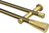 10193312-XX9538 Gardinenstange Metall 20 mm Ø 2-läufig PLATON - Tanara Messing Antik / Messing-Optik (ohne Ringe)