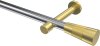 10193325-XX1238 Gardinenstange Metall 20 mm Ø PRESTIGE - Tanara Chrom / Messing-Optik (ohne Ringe)