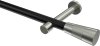 10193325-XX2939 Gardinenstange Metall 20 mm Ø PRESTIGE - Tanara Schwarz / Edelstahl-Optik (ohne Ringe)