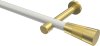 10193325-XX3238 Gardinenstange Metall 20 mm Ø PRESTIGE - Tanara Weiß / Messing-Optik (ohne Ringe)