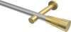 10193325-XX3338 Gardinenstange Metall 20 mm Ø PRESTIGE - Tanara Silbergrau / Messing-Optik (ohne Ringe)