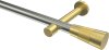 10193325-XX3938 Gardinenstange Edelstahl-Optik / Messing-Optik 20 mm Ø PRESTIGE - Tanara (ohne Ringe)