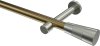 10193325-XX9539 Gardinenstange Metall 20 mm Ø PRESTIGE - Tanara Messing Antik / Edelstahl-Optik (ohne Ringe)