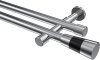10193326-10121229 Gardinenstange Metall 20 mm Ø 2-läufig PRESTIGE - Tanara Chrom (ohne Ringe)
