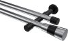 10193326-XX1229 Gardinenstange Metall 20 mm Ø 2-läufig PRESTIGE - Tanara Chrom / Schwarz (ohne Ringe)
