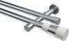 10193326-10123212 Gardinenstange Metall 20 mm Ø 2-läufig PRESTIGE - Tanara Chrom (ohne Ringe)