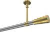10193333-XX3338 Gardinenstange Metall 20 mm Ø SONETTE - Tanara Silbergrau / Messing-Optik (ohne Ringe)