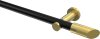 10193411-XX2938 Gardinenstange Metall 20 mm Ø PLATON - Verano Schwarz / Messing-Optik (ohne Ringe)