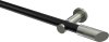 10193411-XX2939 Gardinenstange Metall 20 mm Ø PLATON - Verano Schwarz / Edelstahl-Optik (ohne Ringe)