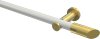 10193411-XX3238 Gardinenstange Metall 20 mm Ø PLATON - Verano Weiß / Messing-Optik (ohne Ringe)