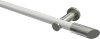 10193411-103239 Gardinenstange Metall 20 mm Ø PLATON - Verano Weiß / Edelstahl-Optik (ohne Ringe)