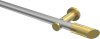 10193411-XX3338 Gardinenstange Metall 20 mm Ø PLATON - Verano Silbergrau / Messing-Optik (ohne Ringe)