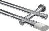 10193412-XX121232 Gardinenstange Metall 20 mm Ø 2-läufig PLATON - Verano Chrom (ohne Ringe)