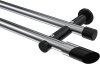 10193412-XX1229 Gardinenstange Metall 20 mm Ø 2-läufig PLATON - Verano Chrom / Schwarz (ohne Ringe)