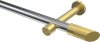 10193425-XX1238 Gardinenstange Metall 20 mm Ø PRESTIGE - Verano Chrom / Messing-Optik (ohne Ringe)
