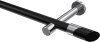 10193425-102912 Gardinenstange Metall 20 mm Ø PRESTIGE - Verano Schwarz / Chrom (ohne Ringe)