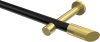 10193425-XX2938 Gardinenstange Metall 20 mm Ø PRESTIGE - Verano Schwarz / Messing-Optik (ohne Ringe)