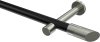 10193425-102939 Gardinenstange Metall 20 mm Ø PRESTIGE - Verano Schwarz / Edelstahl-Optik (ohne Ringe)