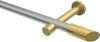 10193425-XX3338 Gardinenstange Metall 20 mm Ø PRESTIGE - Verano Silbergrau / Messing-Optik (ohne Ringe)