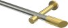 10193425-XX3938 Gardinenstange Edelstahl-Optik / Messing-Optik 20 mm Ø PRESTIGE - Verano (ohne Ringe)