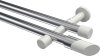 10193426-XX1232 Gardinenstange Metall 20 mm Ø 2-läufig PRESTIGE - Verano Chrom / Weiß (ohne Ringe)