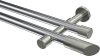 10193426-XX1239 Gardinenstange Metall 20 mm Ø 2-läufig PRESTIGE - Verano Chrom / Edelstahl-Optik (ohne Ringe)