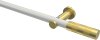 10193511-XX3238 Gardinenstange Metall 20 mm Ø PLATON - Mavell Weiß / Messing-Optik (ohne Ringe)