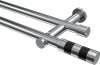 10193512-10121229 Gardinenstange Metall 20 mm Ø 2-läufig PLATON - Mavell Chrom (ohne Ringe)