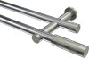 10193512-XX1239 Gardinenstange Metall 20 mm Ø 2-läufig PLATON - Mavell Chrom / Edelstahl-Optik (ohne Ringe)
