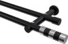 10193512-1029 Gardinenstange Metall 20 mm Ø 2-läufig PLATON - Mavell Schwarz (ohne Ringe)
