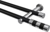 10193512-XX2912 Gardinenstange Metall 20 mm Ø 2-läufig PLATON - Mavell Schwarz / Chrom (ohne Ringe)