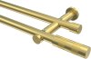 10193512-XX38 Gardinenstange Messing-Optik 20 mm Ø 2-läufig PLATON - Mavell (ohne Ringe)