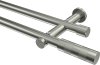 10193512-XX39 Gardinenstange Edelstahl-Optik 20 mm Ø 2-läufig PLATON - Mavell (ohne Ringe)